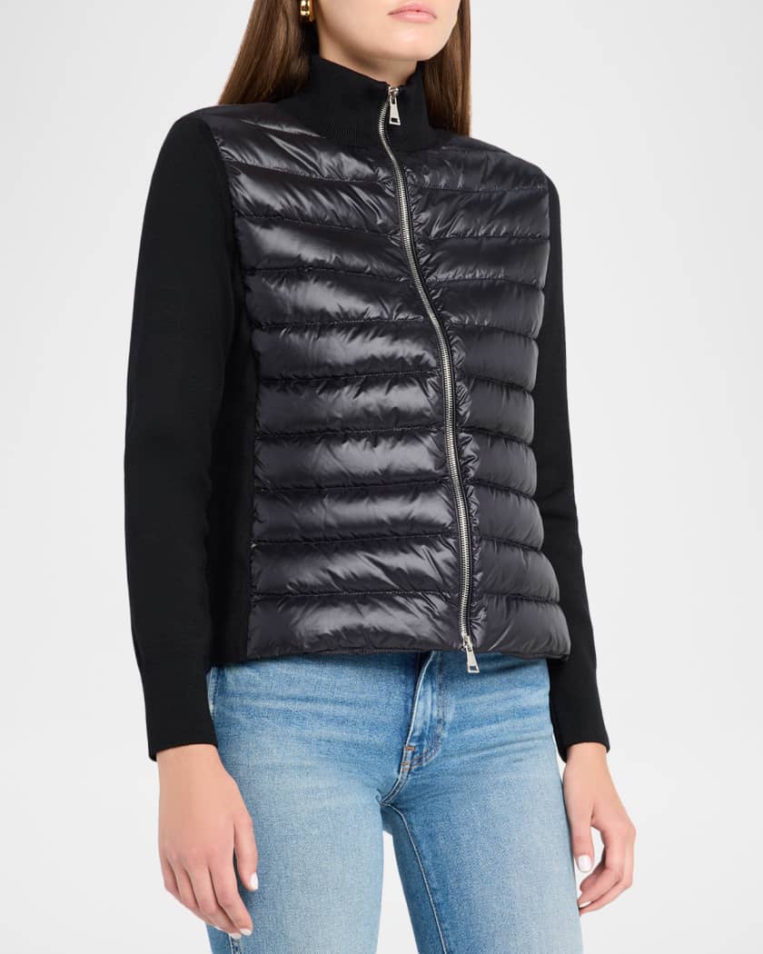 Combo Down Short Cardigan