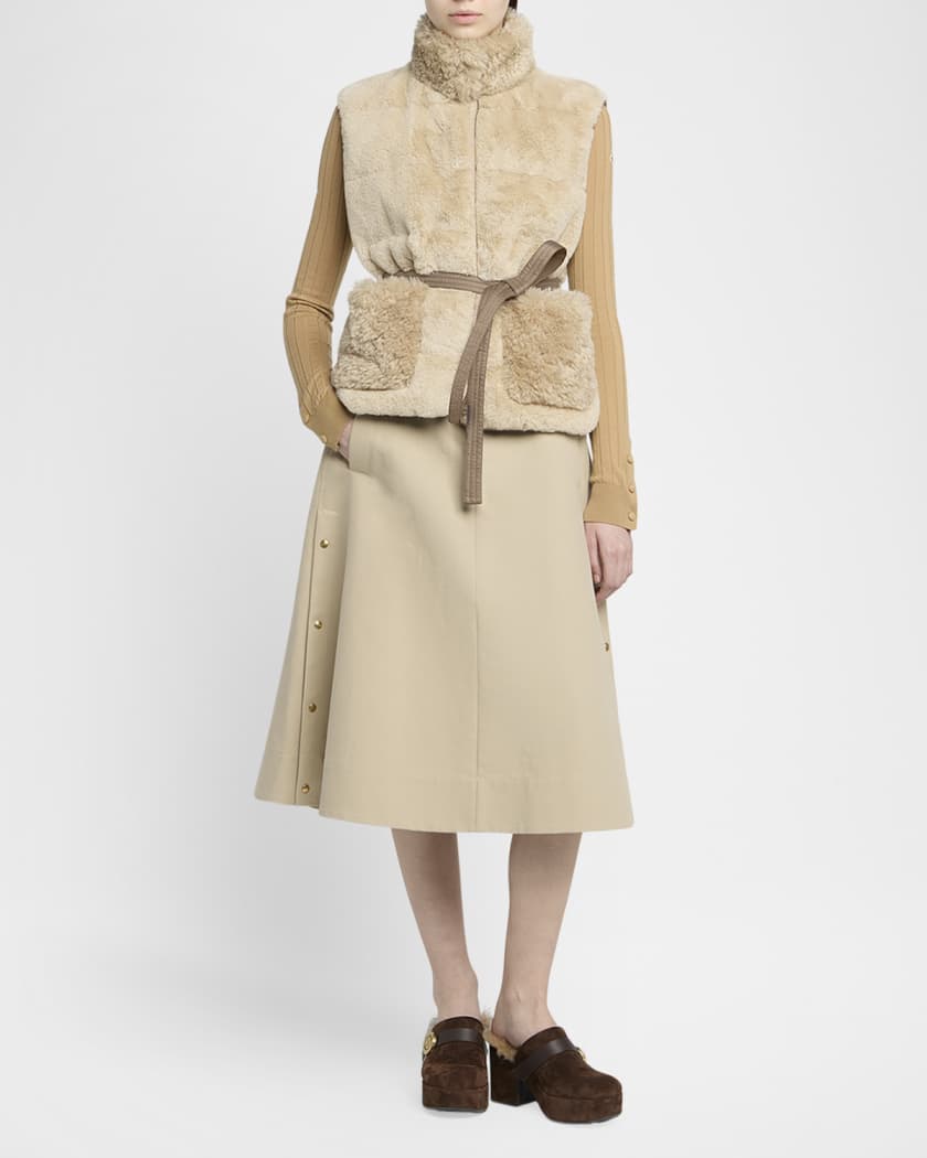 Joui Belted Faux Fur Vest