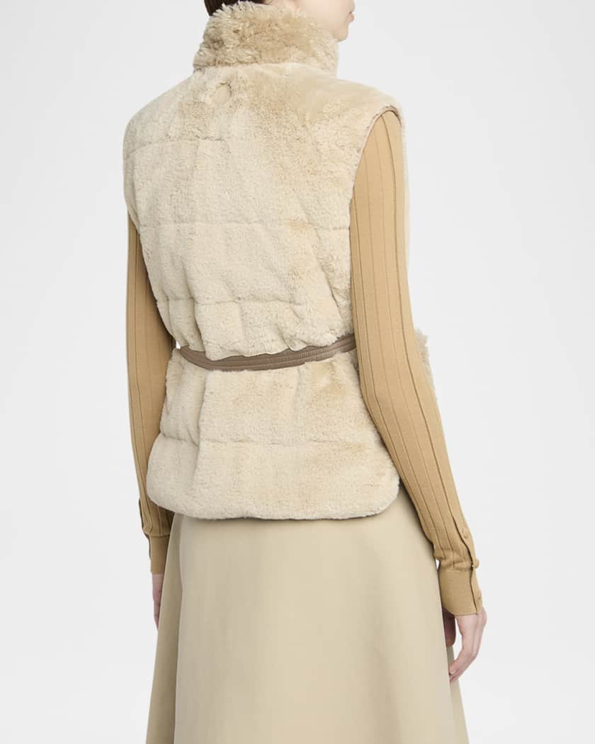 Joui Belted Faux Fur Vest
