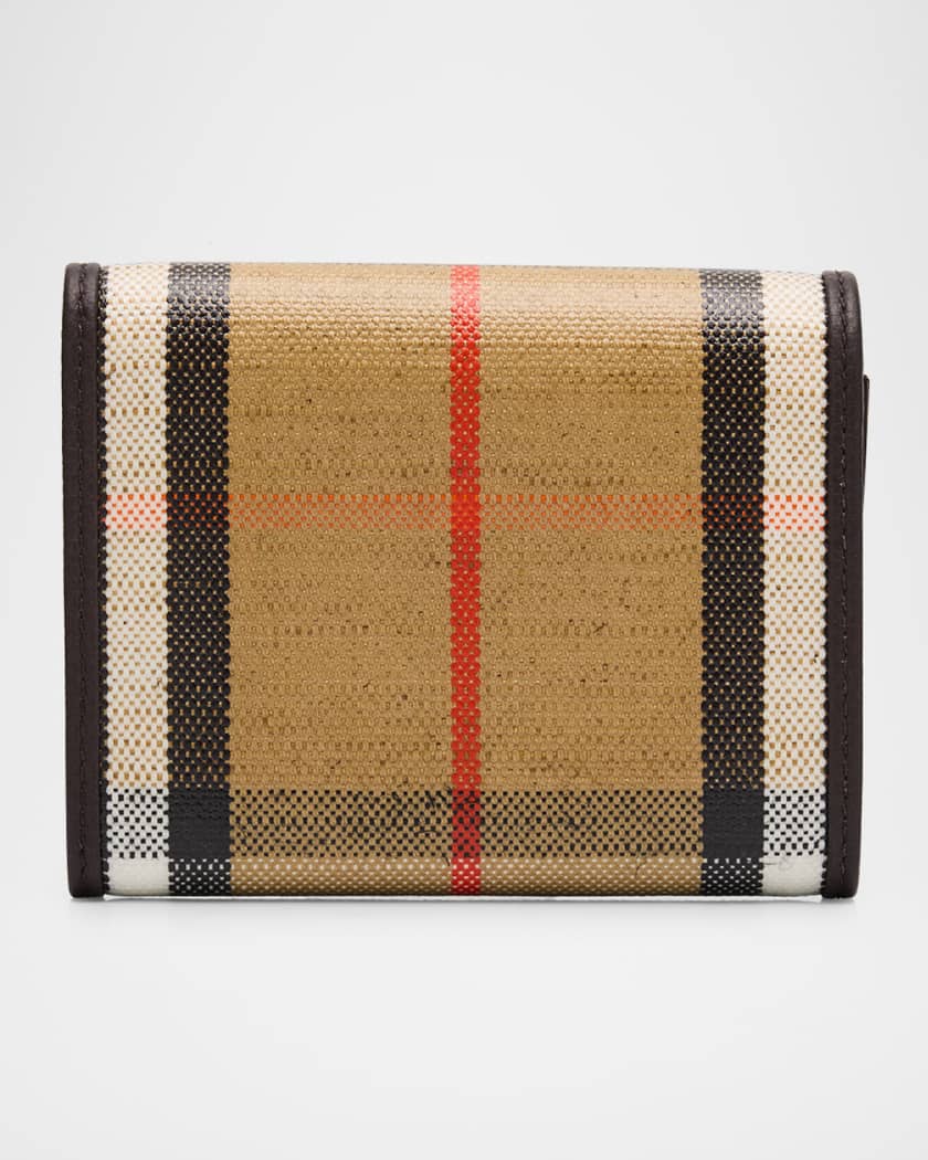 折りたたみ財布 Burberry Highlands Compact Wallet With Leather Inserts Highlands Compact wallet with leather inserts BURBERRY