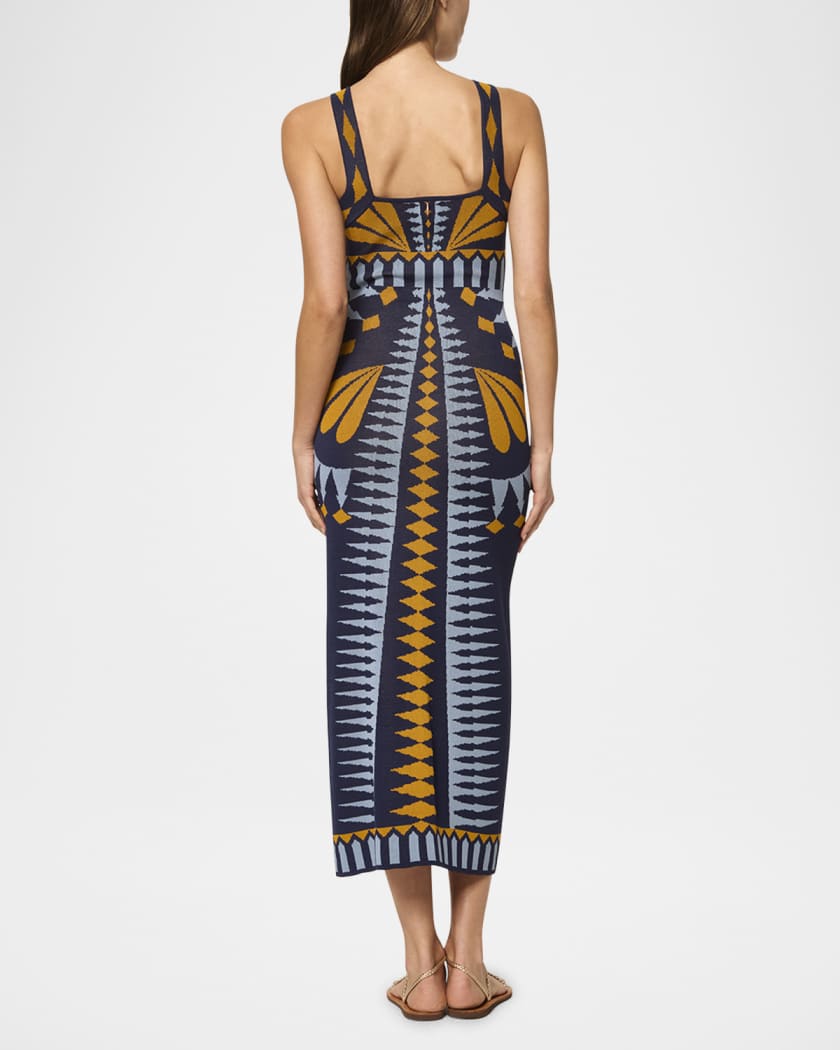 Emery Butterfly Jacquard Knit Midi Dress