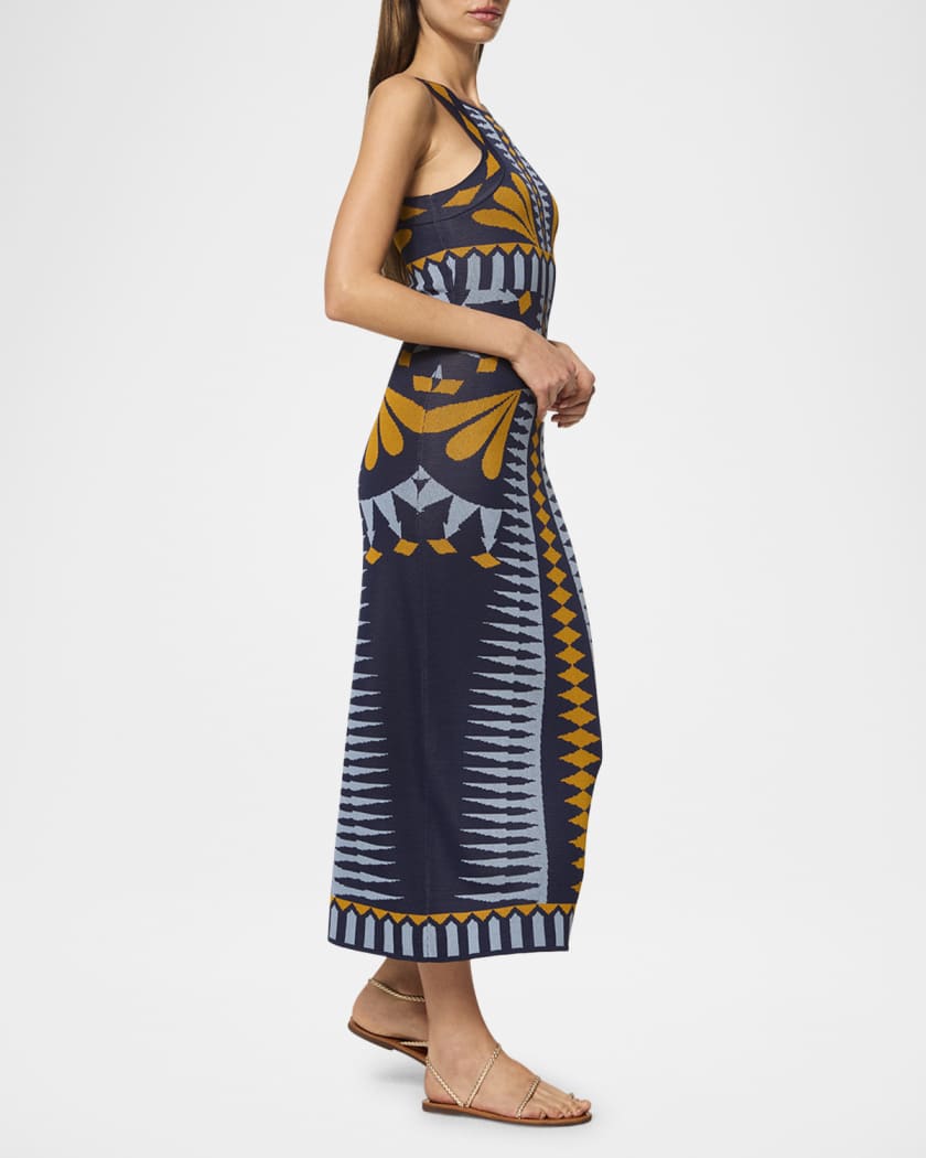 Emery Butterfly Jacquard Knit Midi Dress