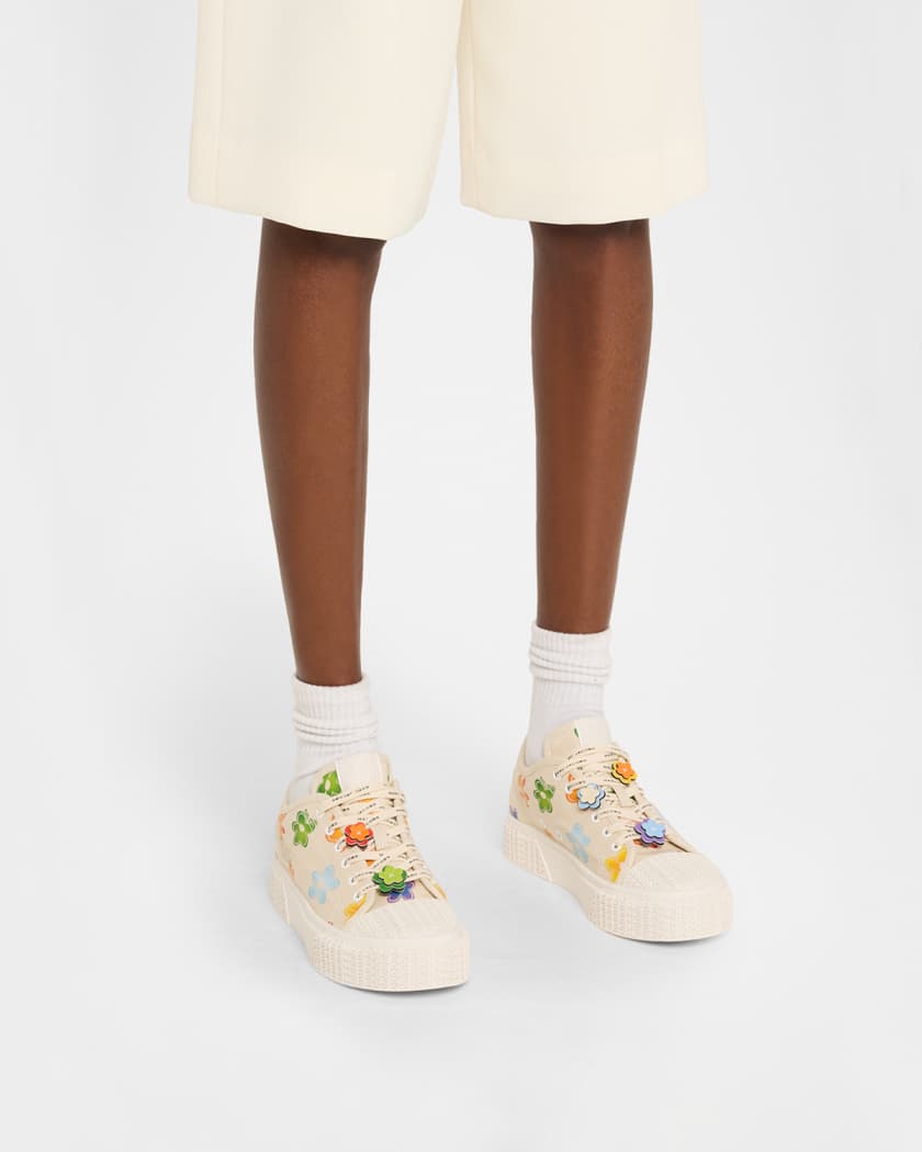 The Floral Canvas Low-Top Sneakers