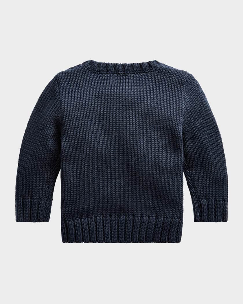 Boy's Flag Intarsia Knit Sweater