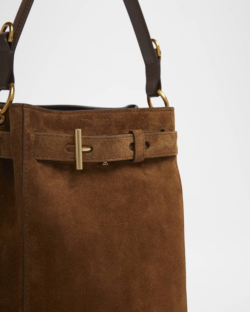 Audrey Mini Bucket Bag in Calfskin Suede