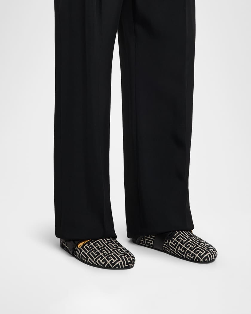 Men's Anthem PB Monogram Jacquard Canvas Mules