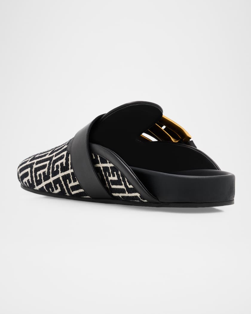 Men's Anthem PB Monogram Jacquard Canvas Mules