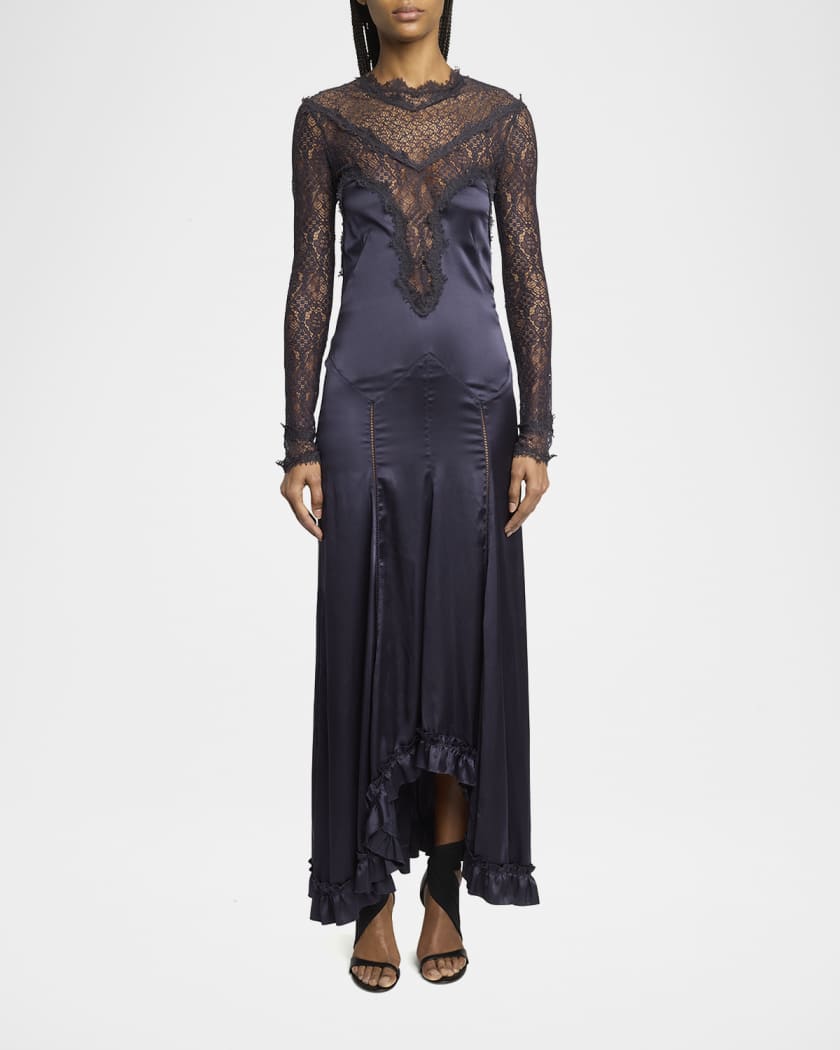 Dolores Lacy Satin Dress