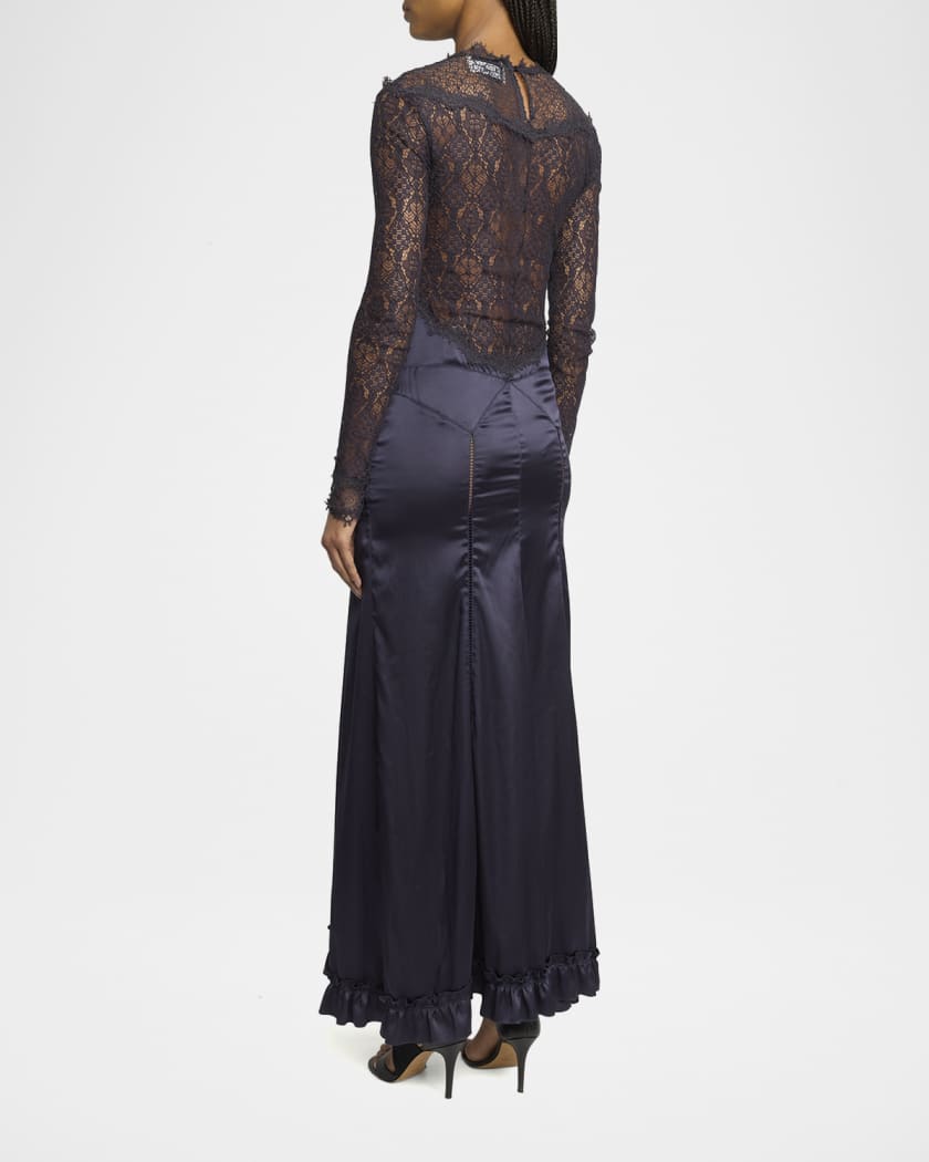 Dolores Lacy Satin Dress