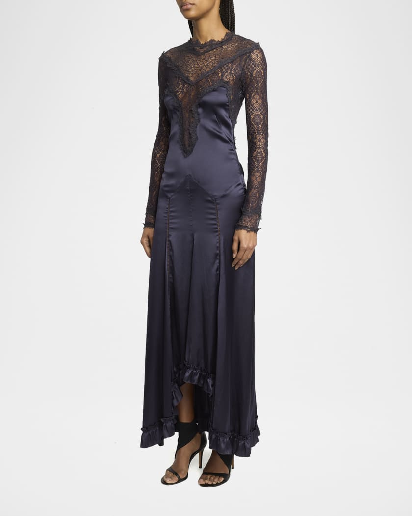 Dolores Lacy Satin Dress