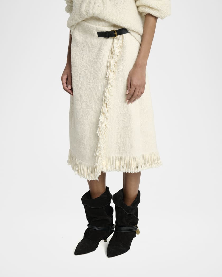 Isabel Marant★素敵！Melange 'Cashlin' Knit Skirt Isabel Marant Black White Melange Cashlin Knit Skirt