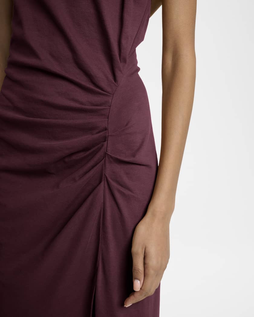 Isabel Marant Nadela Ruched Cotton Jersey Dress | Neiman Marcus