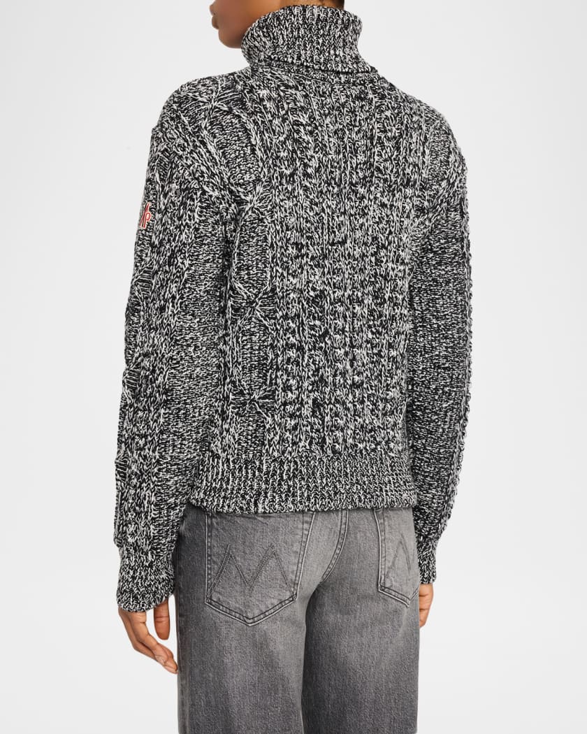 MONCLER ニットリブ トレーナー Moncler Grenoble Wool-Blend Turtleneck Sweater | Neiman Marcus