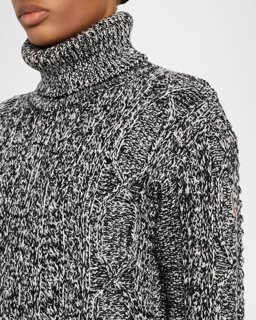 MONCLER ニットリブ トレーナー Moncler Grenoble Wool-Blend Turtleneck Sweater | Neiman Marcus