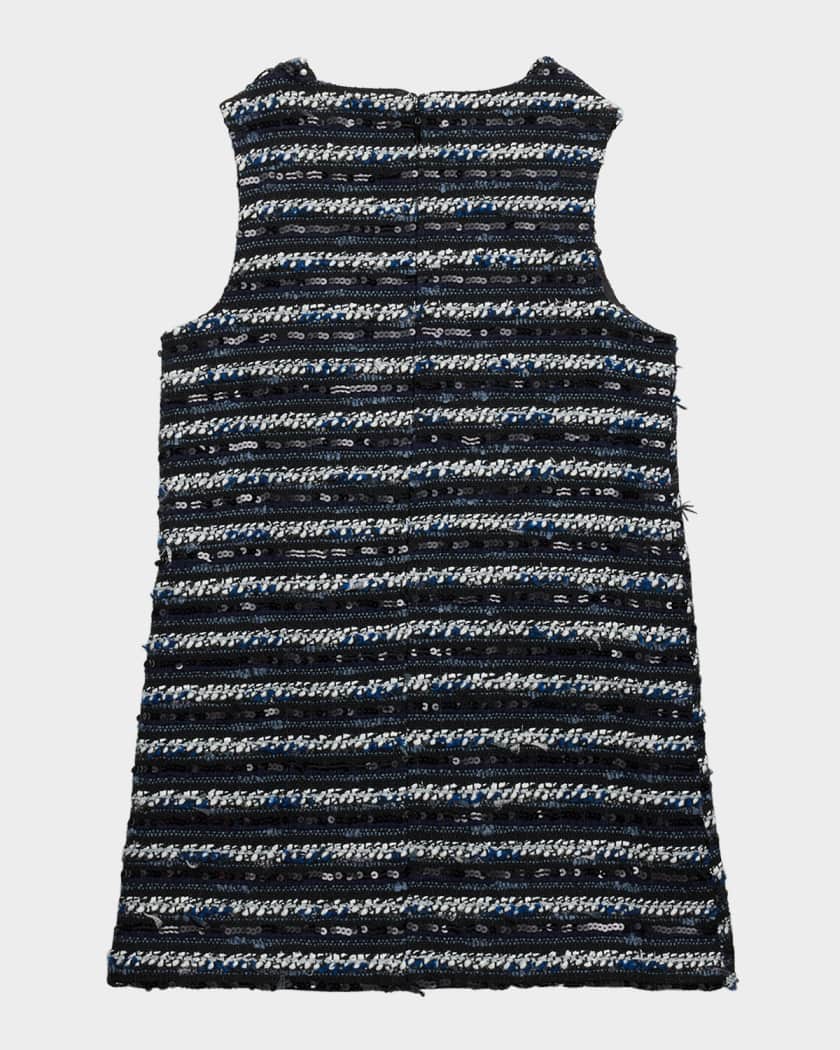 Girl's Lana Sleeveless Boucle Dress, Size 4-14