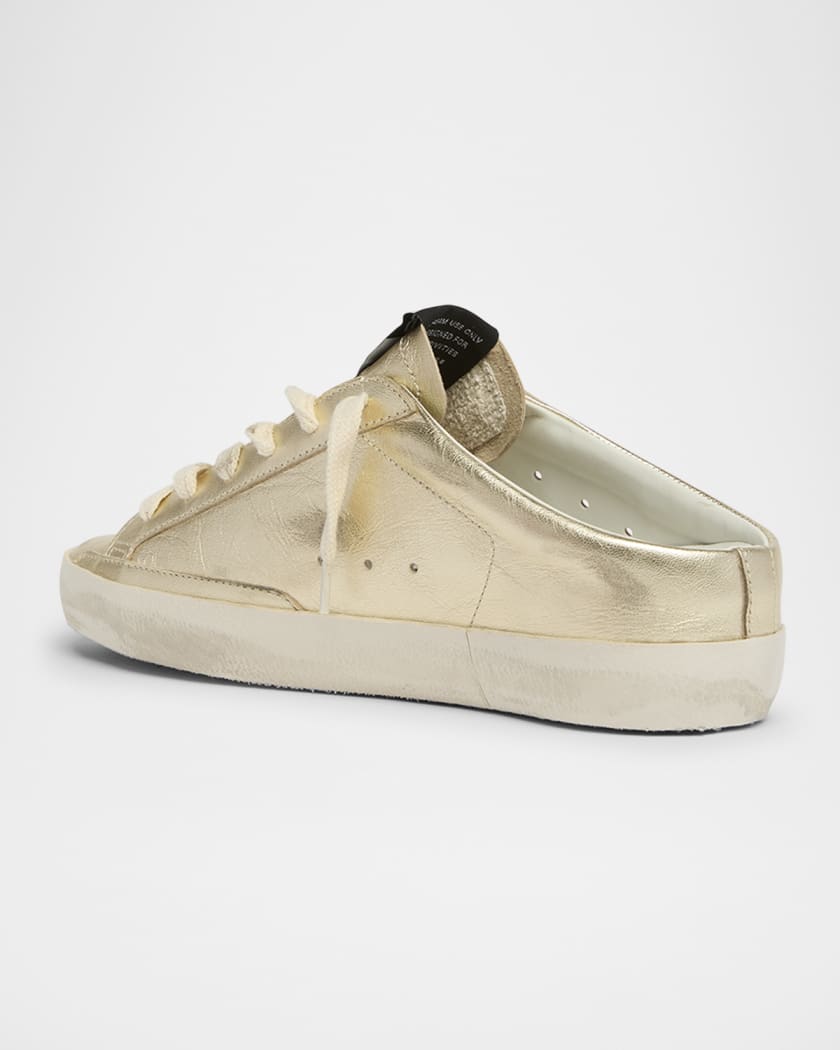 Super Star Sabot Metallic Leather Slide Sneakers