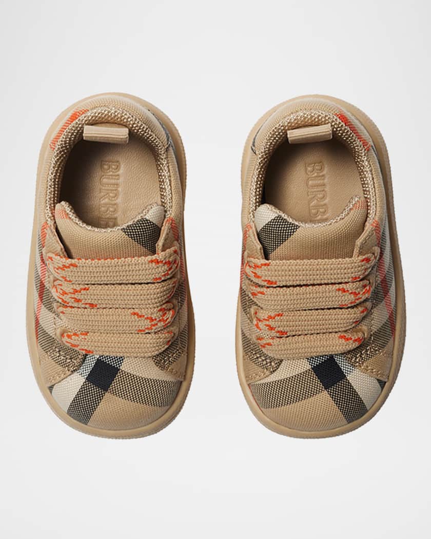 Kid's Cambridge Check Cotton Sneakers