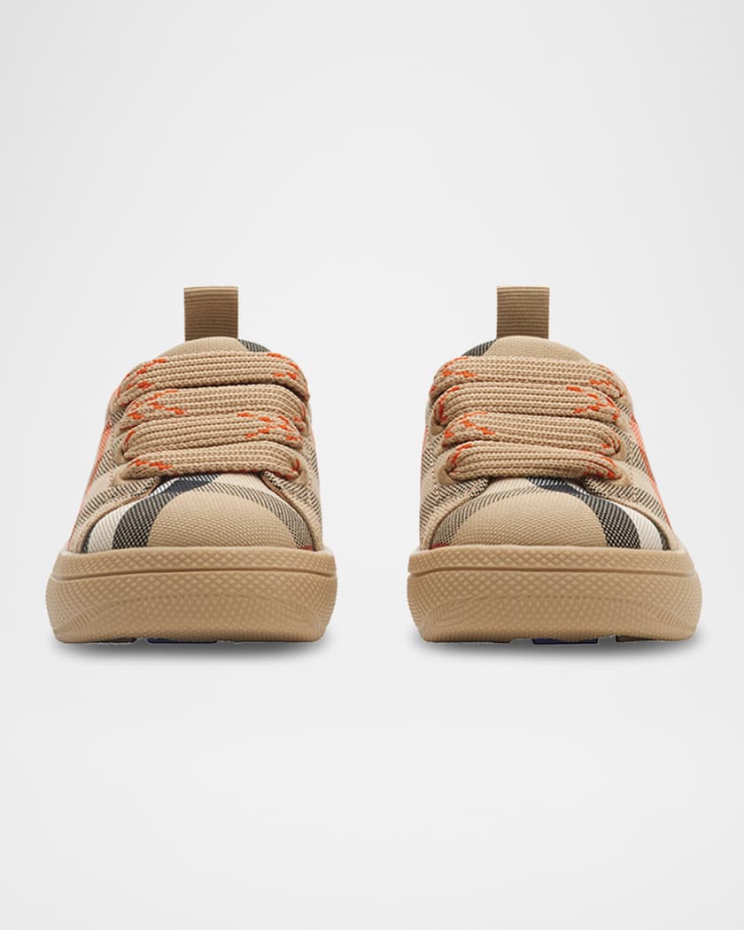 Kid's Cambridge Check Cotton Sneakers