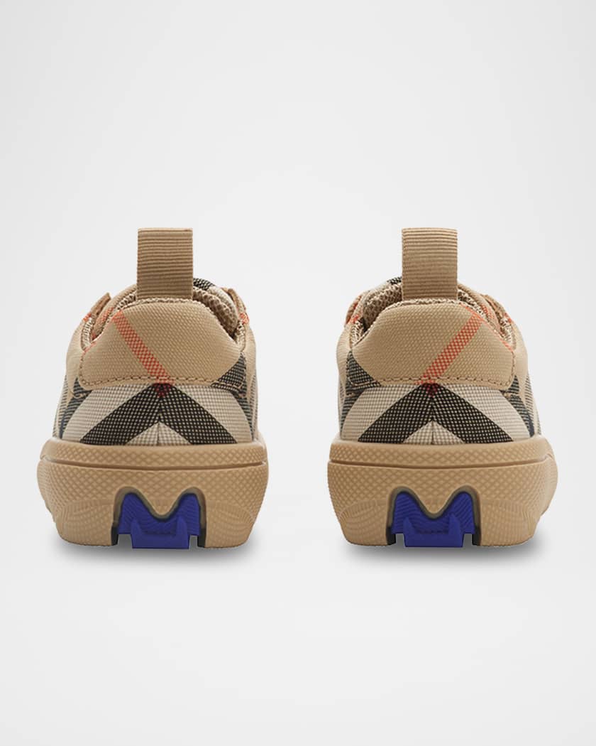 Kid's Cambridge Check Cotton Sneakers