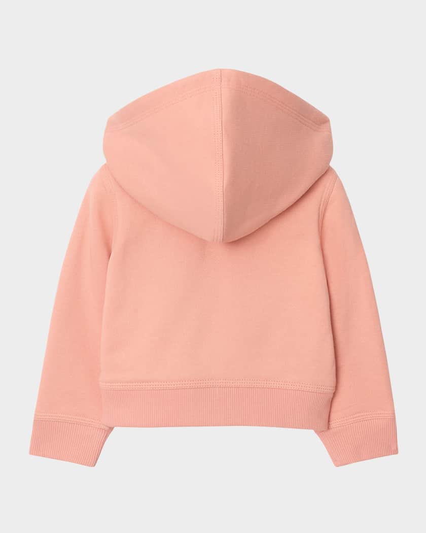 Burberry Girl's Elin Check Tape Cotton Hoodie, Size 6M-2