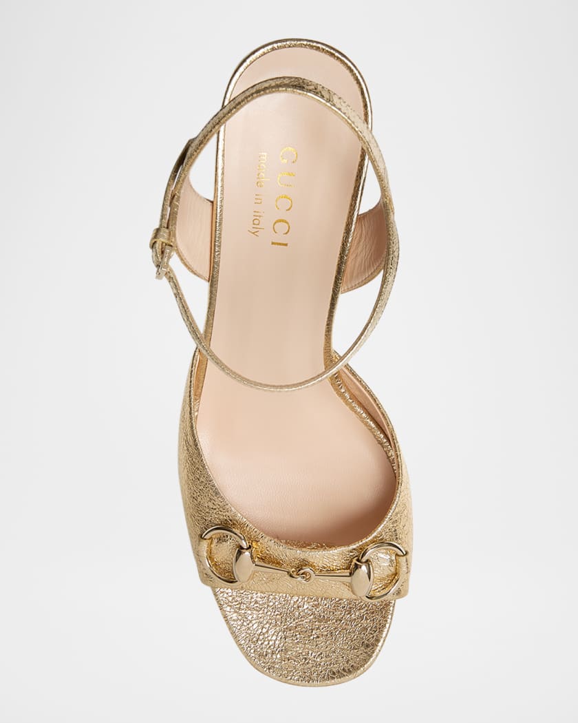 Metallic Galassia Lady Horsebit Sandals