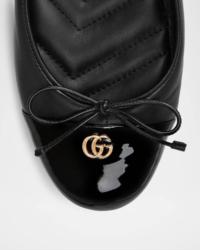 New Marmont GG Nappa Leather Ballerina Flats