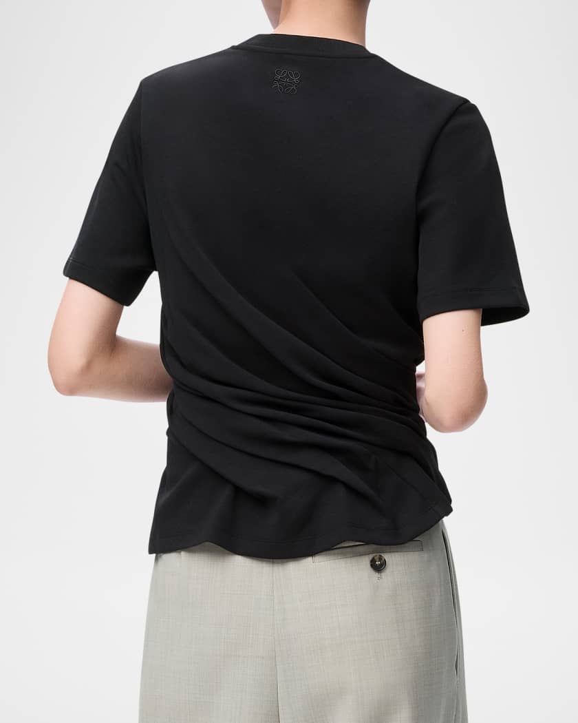 Tシャツ・カットソー LOEWE Draped t-shirt Draped T-shirt in cotton blend White - LOEWE