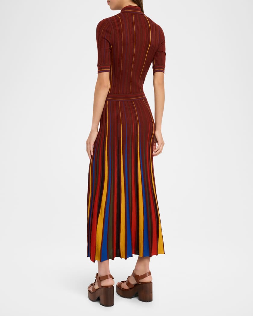 Calypso Pinstripe Merino Dress