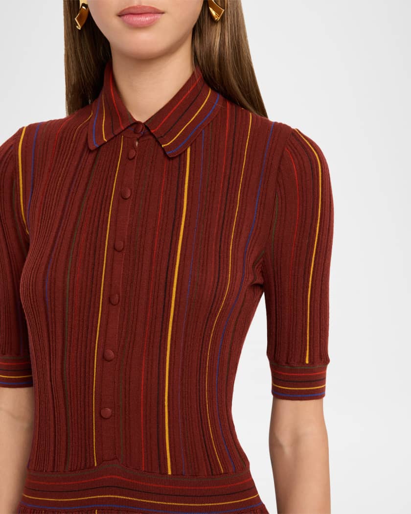 Calypso Pinstripe Merino Dress