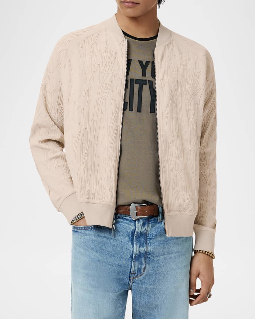 Men's Evie Tonal Embroidered Bomber Jacket