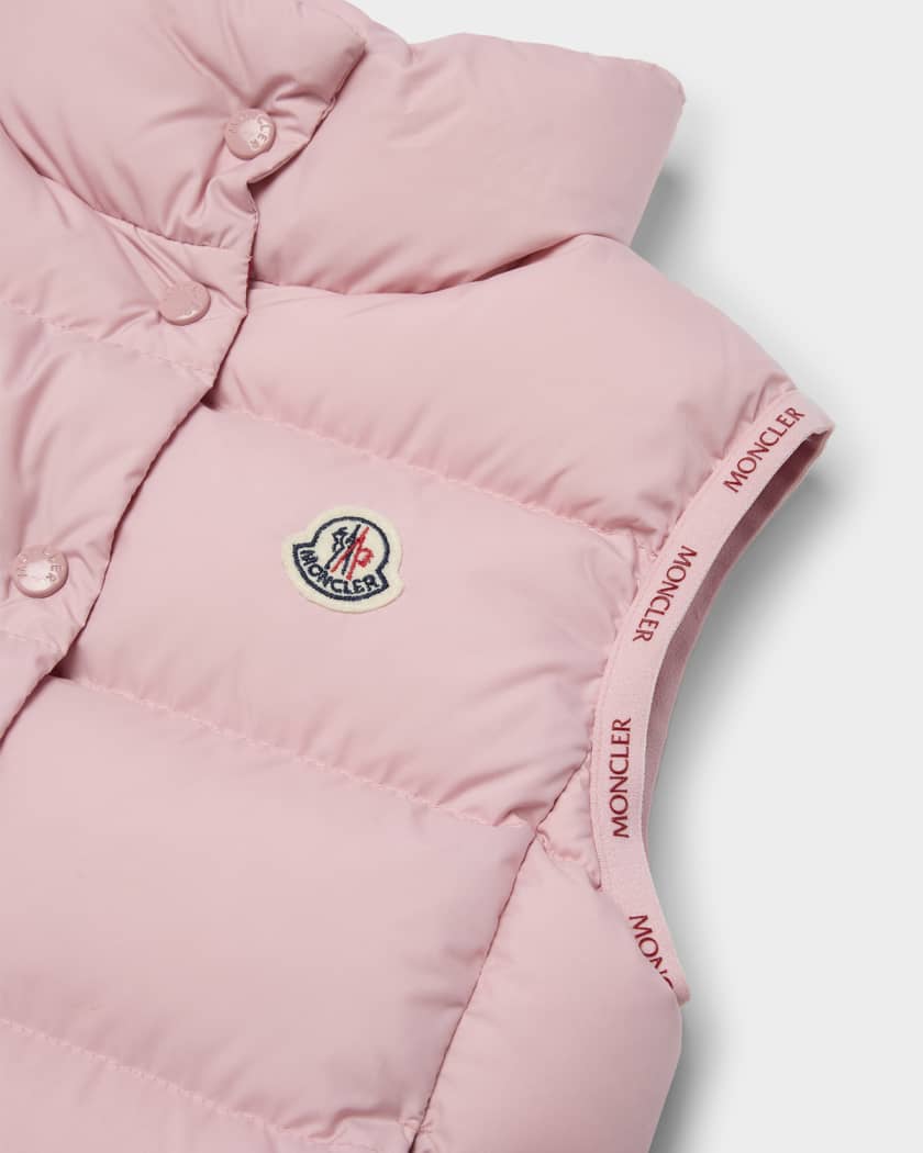 Girl's Badia Logo Tape Puffer Vest, Size 8-10