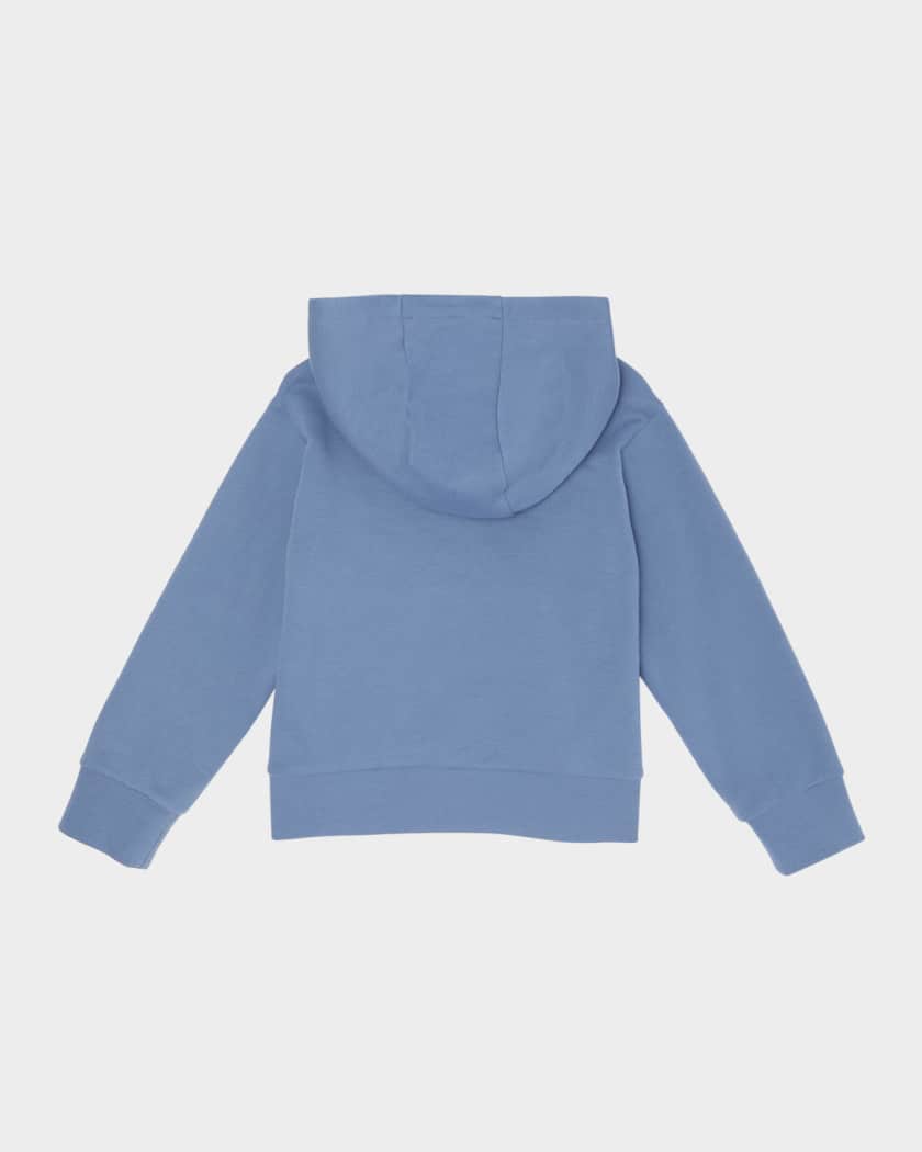 Boy's Embroidered Logo Patch Hoodie, Size 4-6