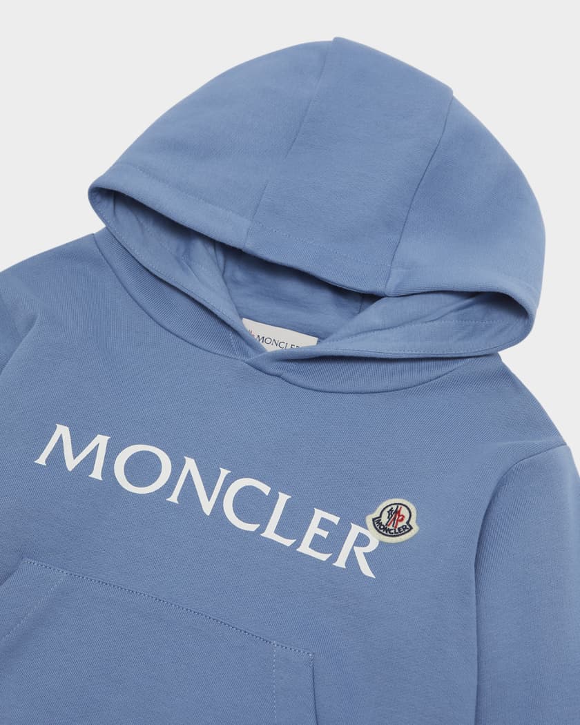 Boy's Embroidered Logo Patch Hoodie, Size 4-6