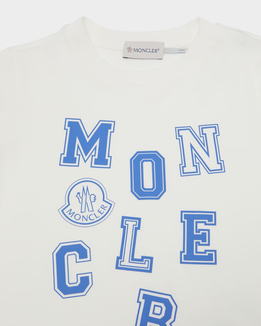 Boy's Scattered Block Letter Logo-Print T-Shirt