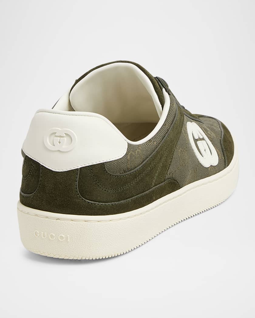 Men's G75 Suede and Guccissima Nylon T-Toe Sneakers