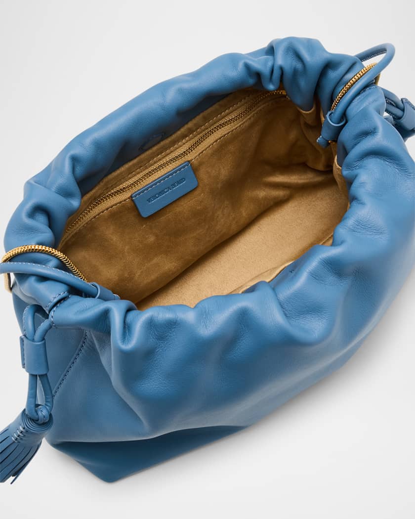 Stash Ruched Leather Shoulder Bag
