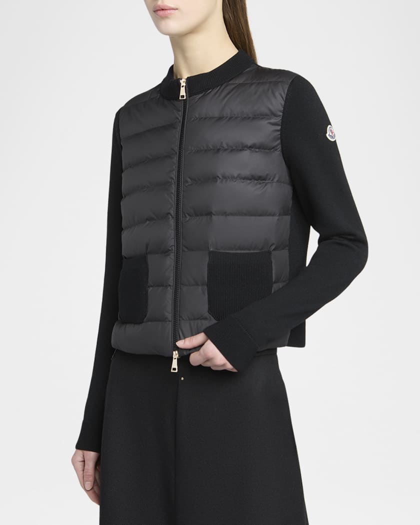 【関税＆送料込み】Moncler Padded Wool Zip-Up Cardigan Clot Moncler Padded Wool Zip-Up Cardigan | Neiman Marcus