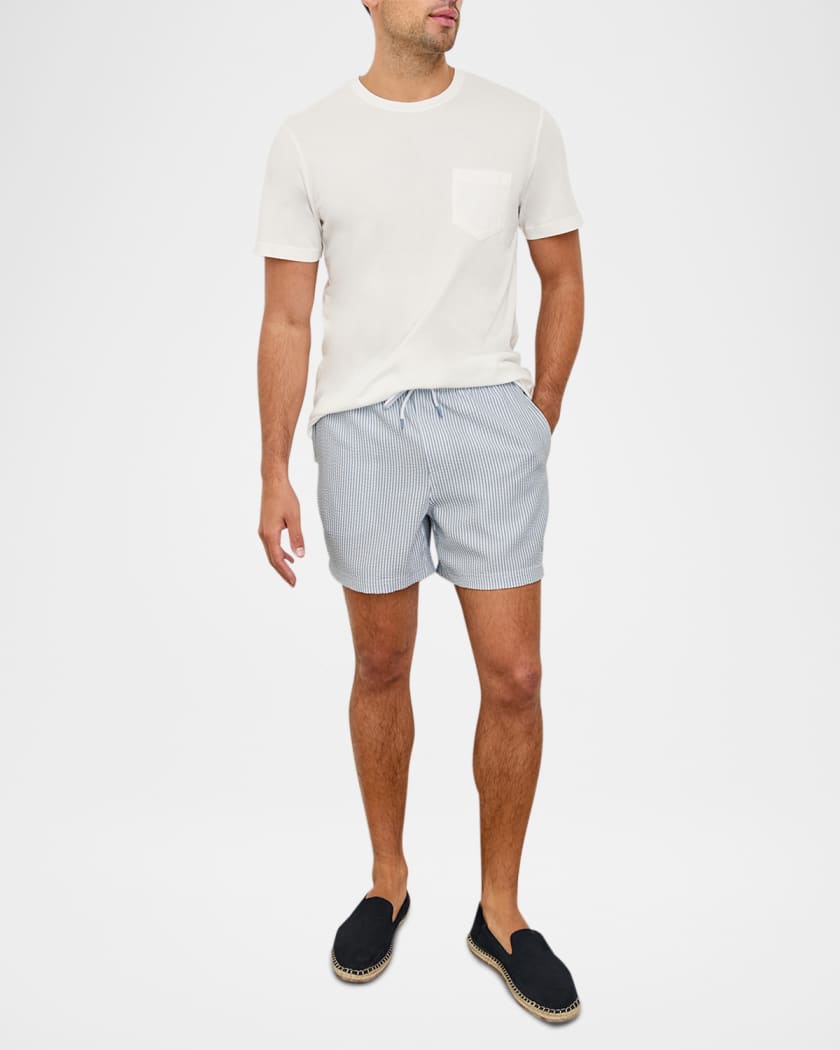 Men's La Brea Stripe Seersucker Swim Trunks