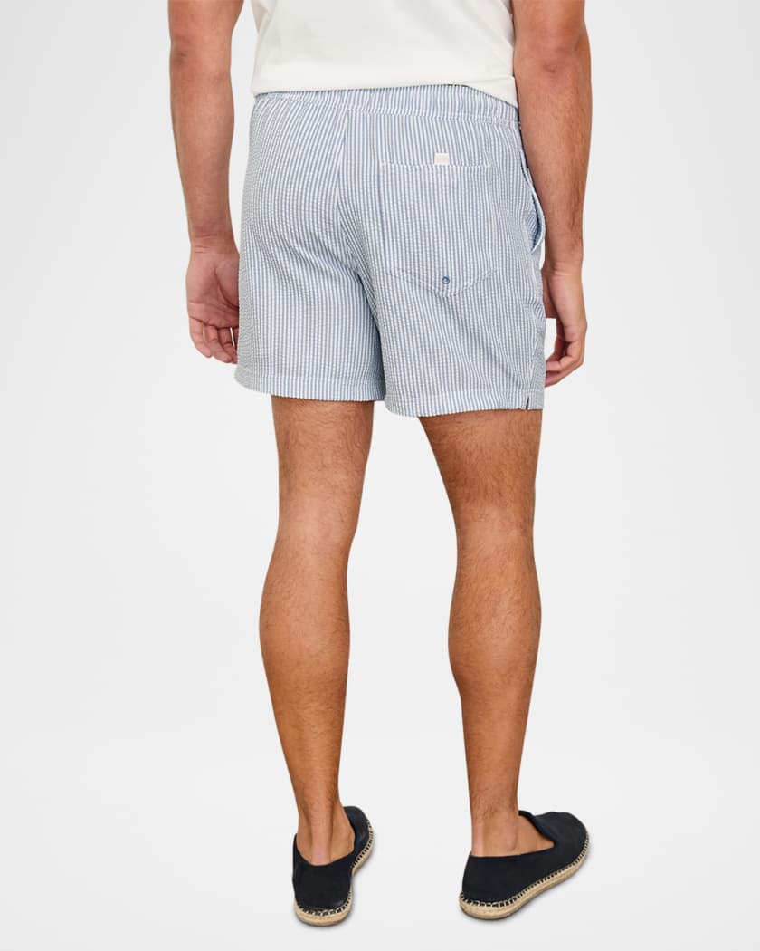 Men's La Brea Stripe Seersucker Swim Trunks