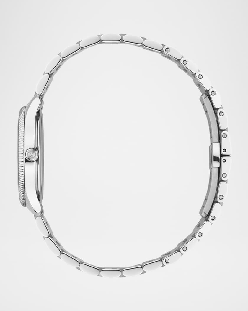 29mm G Timeless Bracelet Watch with Diamonds, Red and Steel