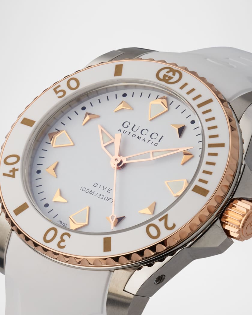 36mm Gucci Dive White Automatic Watch