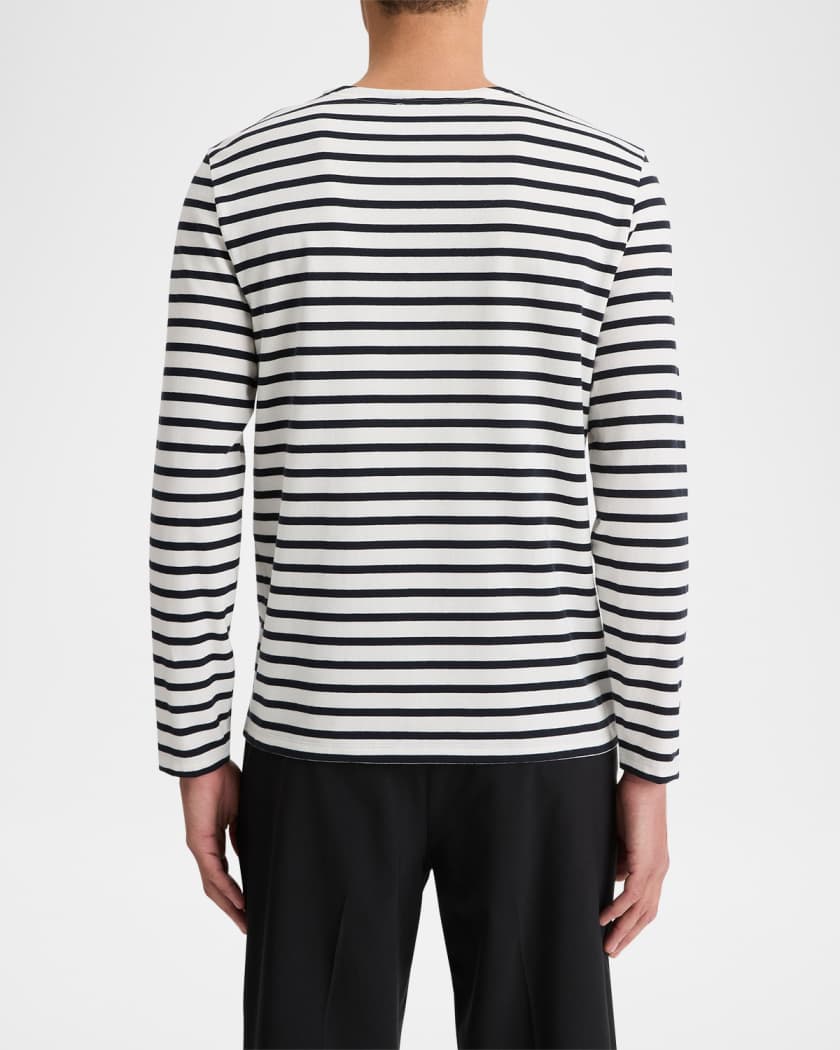 Men's Stripe Cotton Long-Sleeve T-Shirt