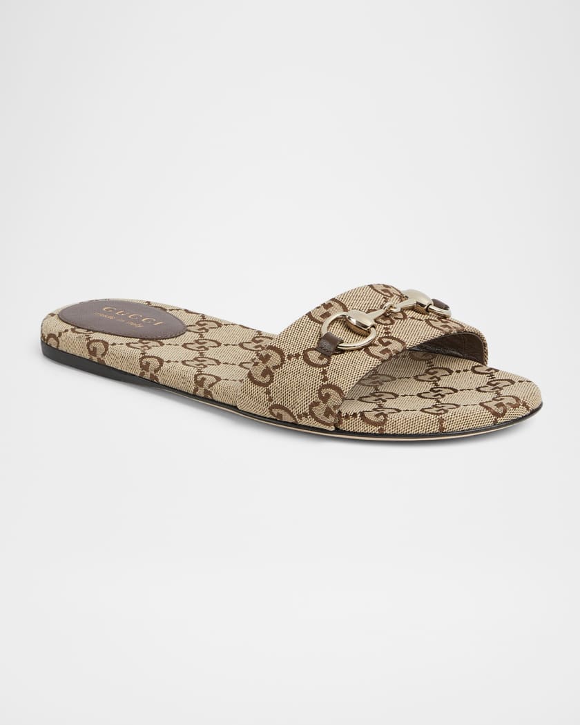 GG Canvas Siaga Slide Sandals