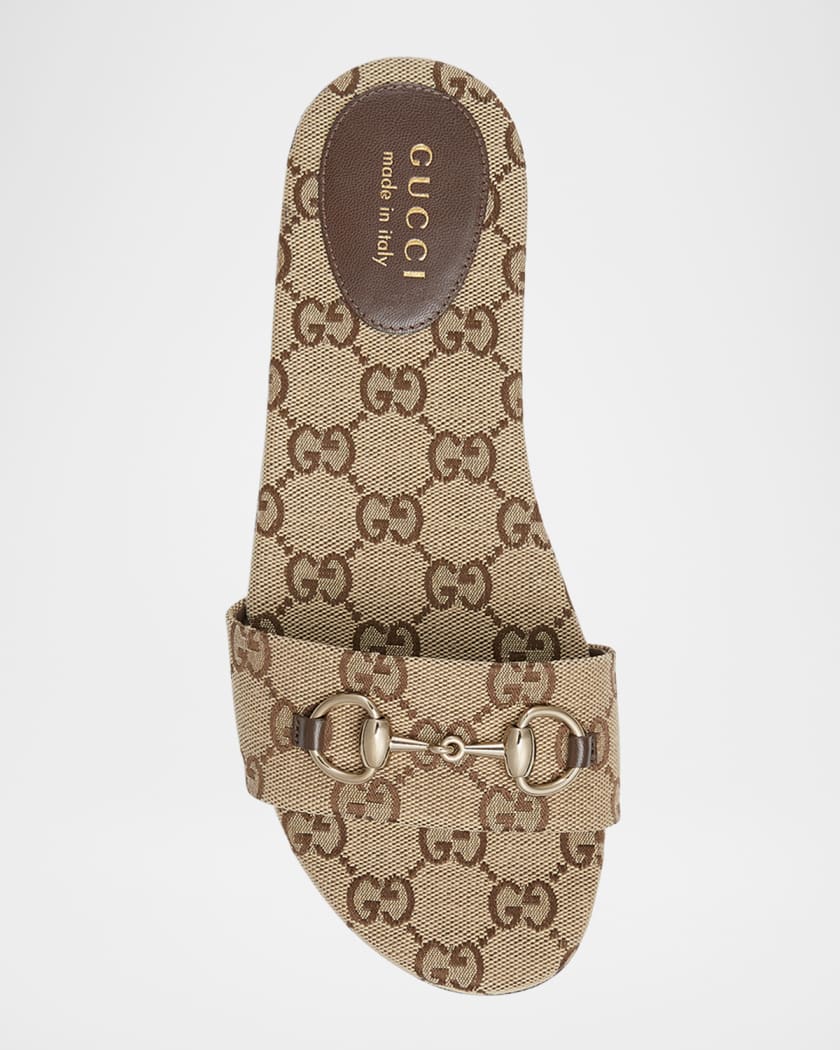 GG Canvas Siaga Slide Sandals