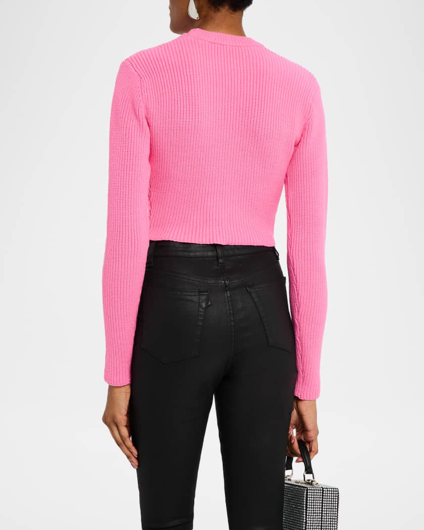 Crystal Crochet Crop Sweater