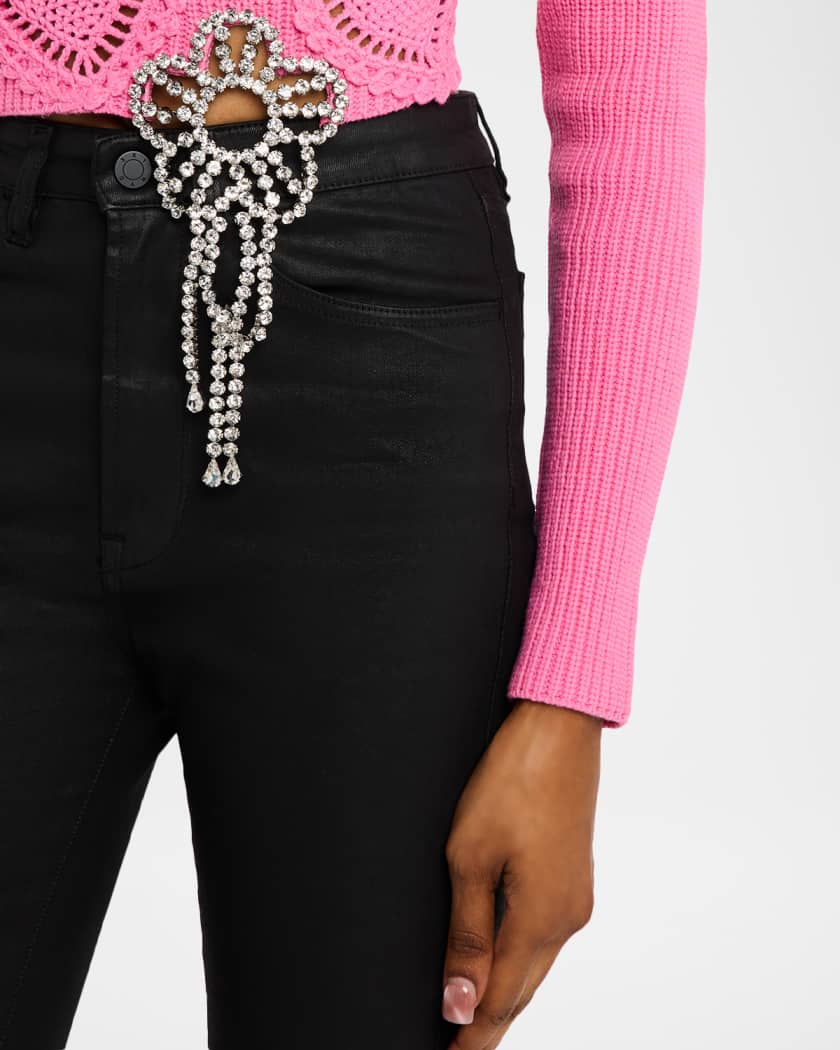 Crystal Crochet Crop Sweater
