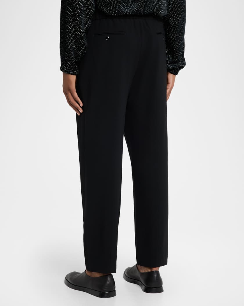 Giorgio Armani Men's Wool Relaxed Fit Pleated Pants | Neiman Marcus