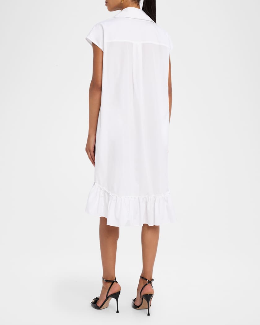 [Simone Rocha] 25SS - 在庫処分価格 Cotton 半袖 (M size) Simone Rocha Ruffle Bust Cap-Sleeve Cotton Shirtdress