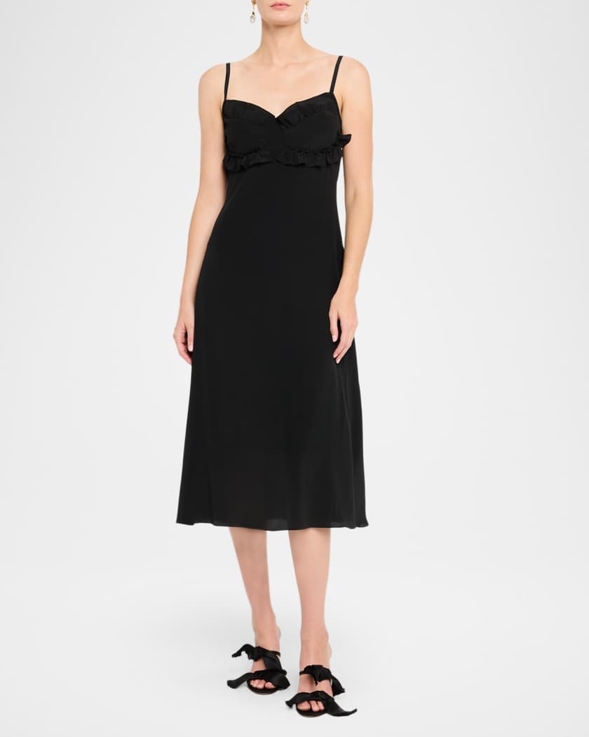 ワンピースその他 SIMONE ROCHA Women Dresses 7319 0573 BLACK Simone Rocha Ruffle Bust Midi Dress | Neiman Marcus