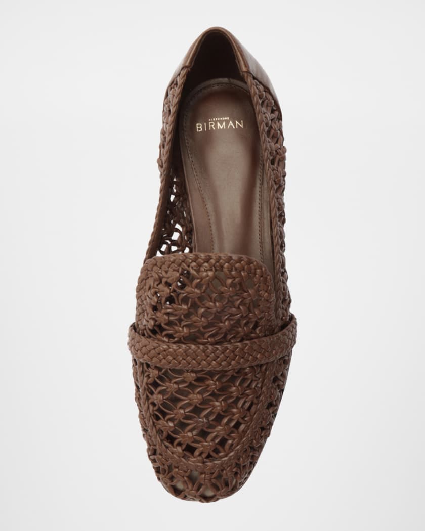 Jane Woven Leather Loafers